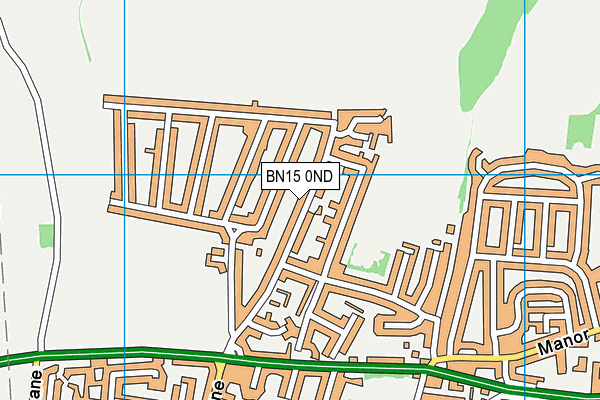 BN15 0ND map - OS VectorMap District (Ordnance Survey)