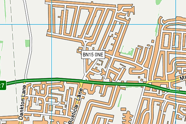 BN15 0NE map - OS VectorMap District (Ordnance Survey)