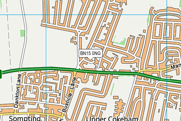 BN15 0NG map - OS VectorMap District (Ordnance Survey)