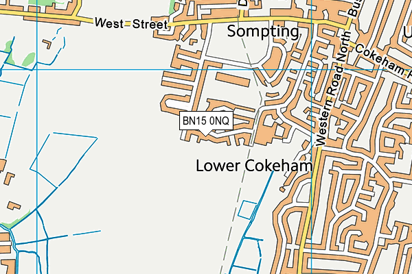 BN15 0NQ map - OS VectorMap District (Ordnance Survey)