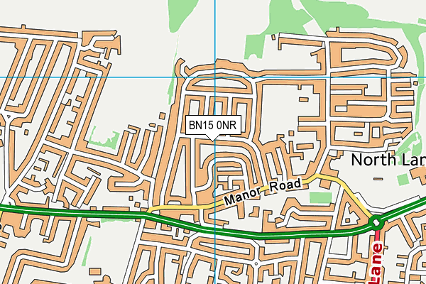BN15 0NR map - OS VectorMap District (Ordnance Survey)
