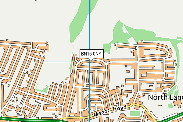 BN15 0NY map - OS VectorMap District (Ordnance Survey)