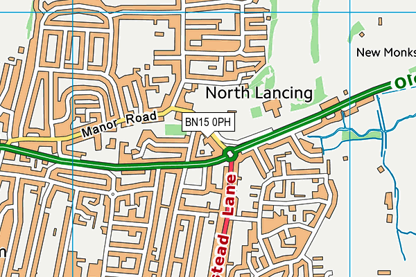 BN15 0PH map - OS VectorMap District (Ordnance Survey)