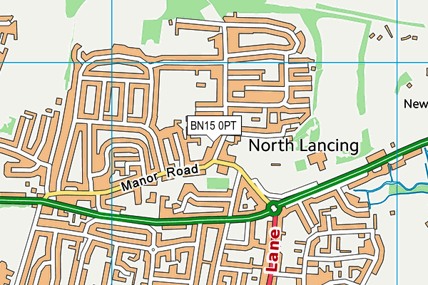 North Lancing Primary School map (BN15 0PT) - OS VectorMap District (Ordnance Survey)