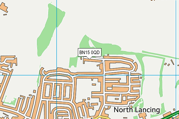 BN15 0QD map - OS VectorMap District (Ordnance Survey)