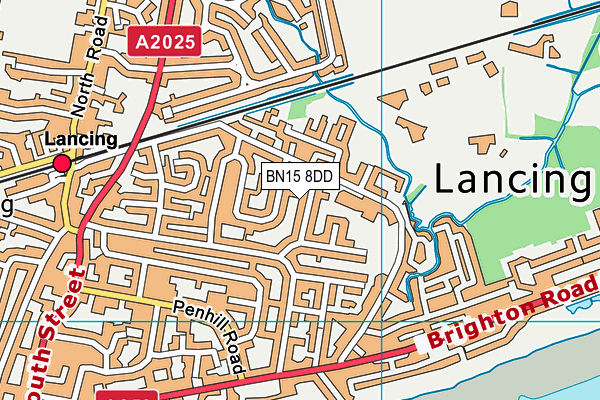 BN15 8DD map - OS VectorMap District (Ordnance Survey)