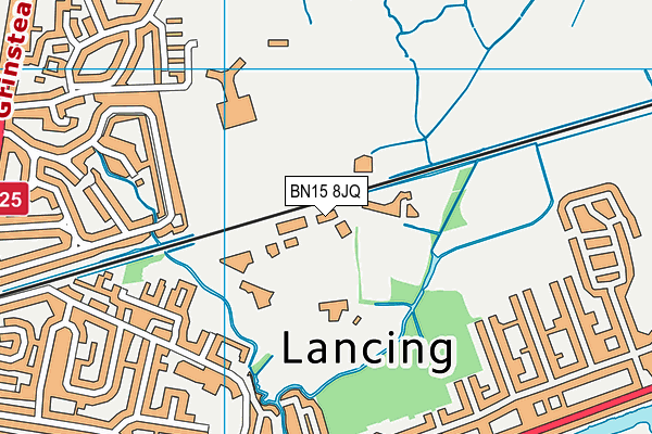 BN15 8JQ map - OS VectorMap District (Ordnance Survey)