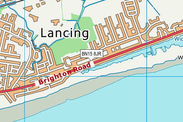 BN15 8JR map - OS VectorMap District (Ordnance Survey)