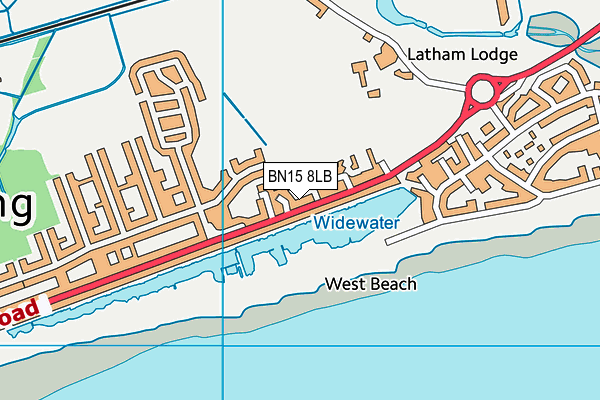 BN15 8LB map - OS VectorMap District (Ordnance Survey)