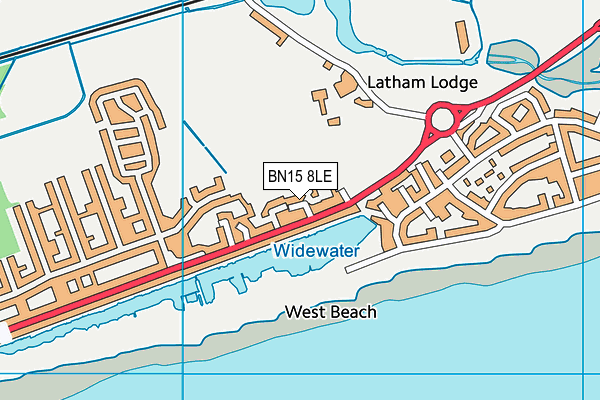 BN15 8LE map - OS VectorMap District (Ordnance Survey)