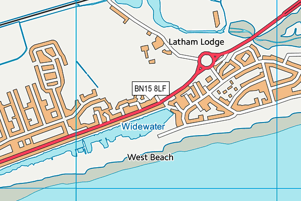 BN15 8LF map - OS VectorMap District (Ordnance Survey)
