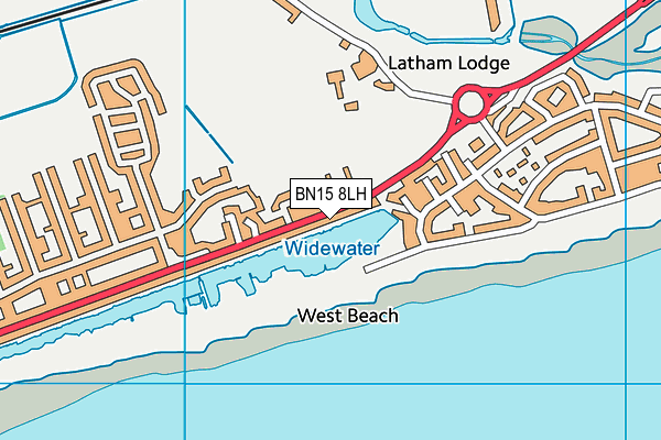 BN15 8LH map - OS VectorMap District (Ordnance Survey)