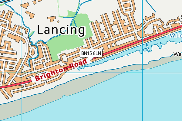 BN15 8LN map - OS VectorMap District (Ordnance Survey)