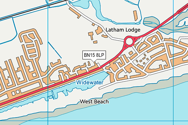 BN15 8LP map - OS VectorMap District (Ordnance Survey)