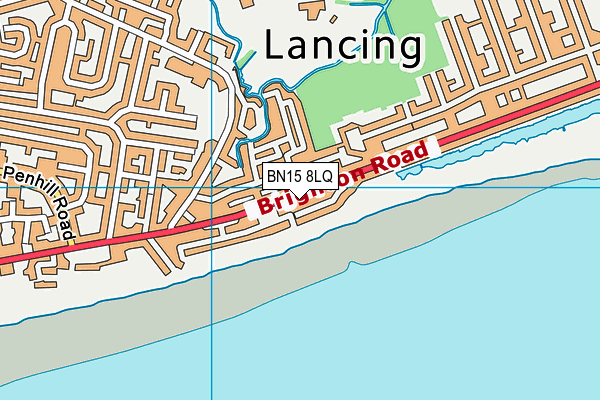 BN15 8LQ map - OS VectorMap District (Ordnance Survey)