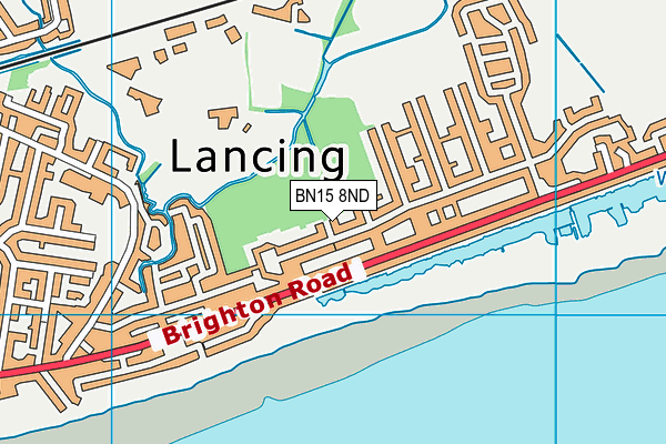 BN15 8ND map - OS VectorMap District (Ordnance Survey)
