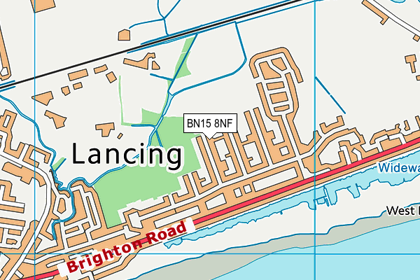 BN15 8NF map - OS VectorMap District (Ordnance Survey)