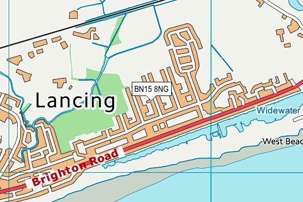 BN15 8NG map - OS VectorMap District (Ordnance Survey)