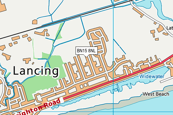 BN15 8NL map - OS VectorMap District (Ordnance Survey)