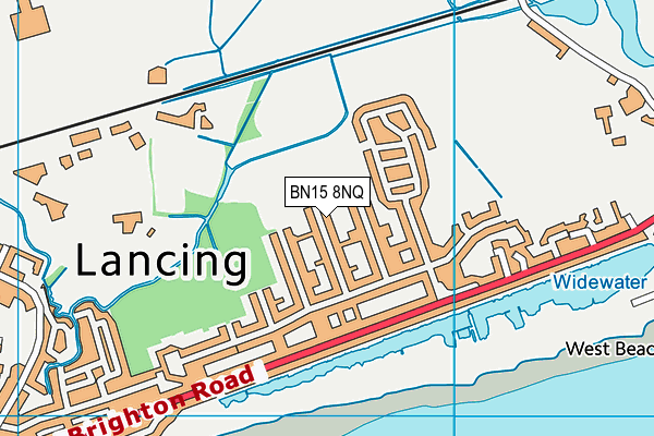 BN15 8NQ map - OS VectorMap District (Ordnance Survey)