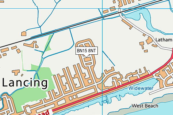 BN15 8NT map - OS VectorMap District (Ordnance Survey)