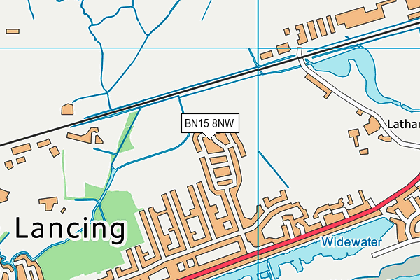 BN15 8NW map - OS VectorMap District (Ordnance Survey)