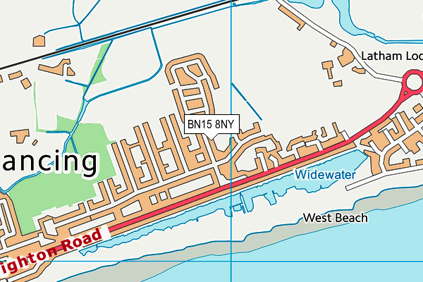 BN15 8NY map - OS VectorMap District (Ordnance Survey)