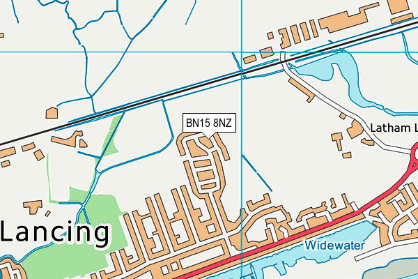 BN15 8NZ map - OS VectorMap District (Ordnance Survey)