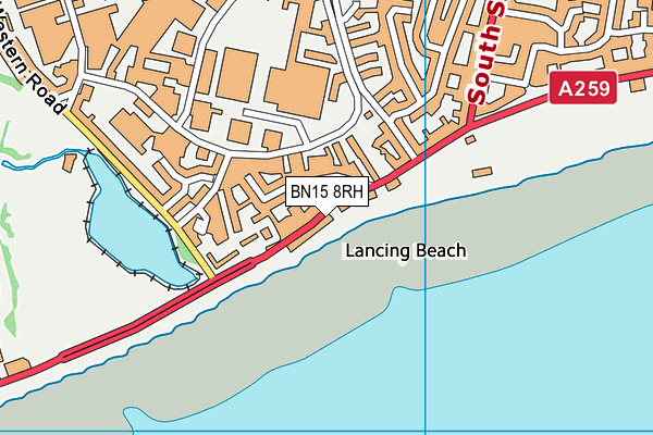 BN15 8RH map - OS VectorMap District (Ordnance Survey)