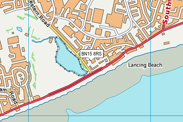 BN15 8RS map - OS VectorMap District (Ordnance Survey)