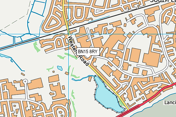 BN15 8RY map - OS VectorMap District (Ordnance Survey)