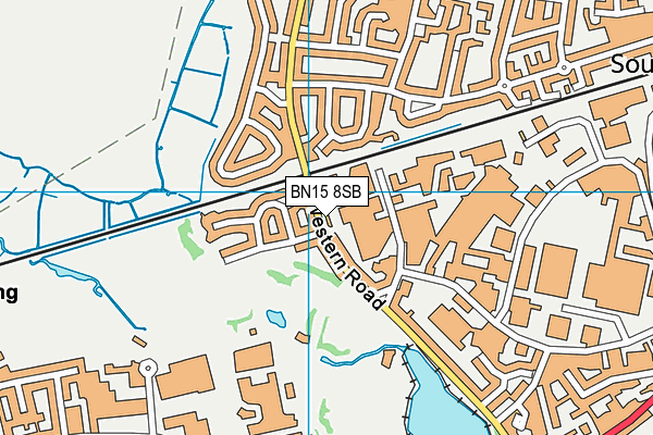 BN15 8SB map - OS VectorMap District (Ordnance Survey)