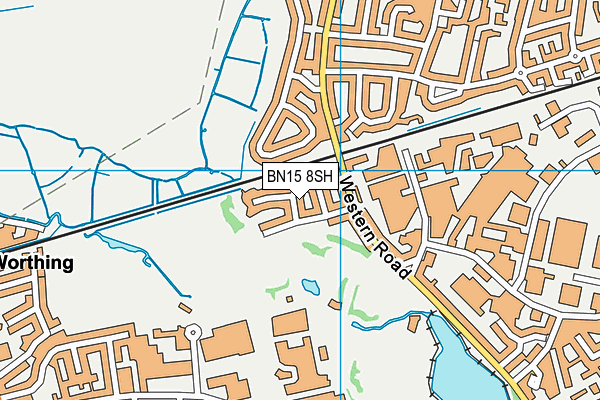 BN15 8SH map - OS VectorMap District (Ordnance Survey)