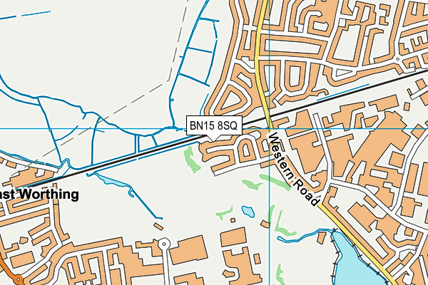 BN15 8SQ map - OS VectorMap District (Ordnance Survey)