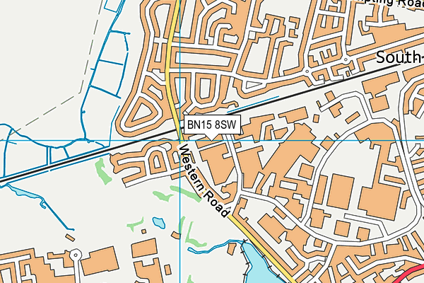 BN15 8SW map - OS VectorMap District (Ordnance Survey)