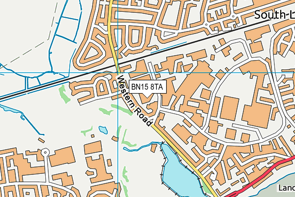 BN15 8TA map - OS VectorMap District (Ordnance Survey)