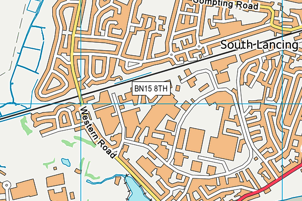 BN15 8TH map - OS VectorMap District (Ordnance Survey)