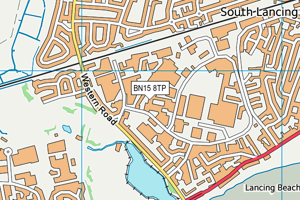 BN15 8TP map - OS VectorMap District (Ordnance Survey)