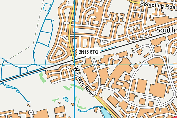 BN15 8TQ map - OS VectorMap District (Ordnance Survey)