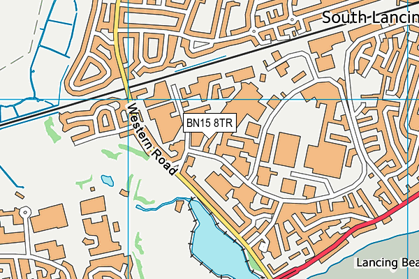 BN15 8TR map - OS VectorMap District (Ordnance Survey)