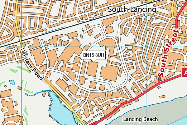 BN15 8UH map - OS VectorMap District (Ordnance Survey)