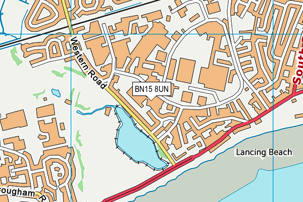 BN15 8UN map - OS VectorMap District (Ordnance Survey)