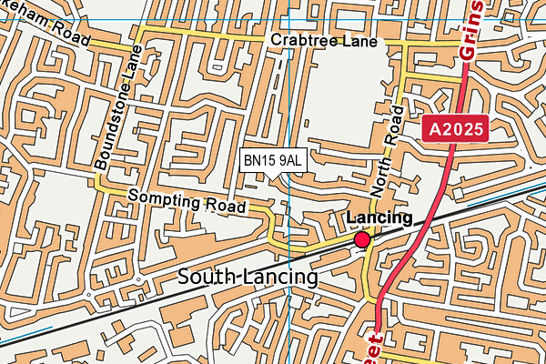 BN15 9AL map - OS VectorMap District (Ordnance Survey)