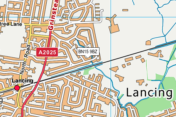 BN15 9BZ map - OS VectorMap District (Ordnance Survey)