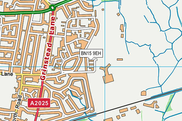 BN15 9EH map - OS VectorMap District (Ordnance Survey)