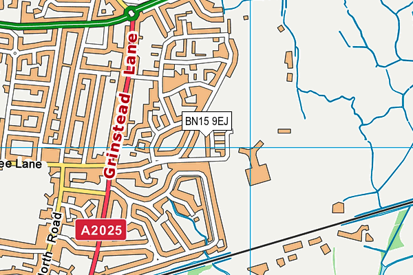BN15 9EJ map - OS VectorMap District (Ordnance Survey)
