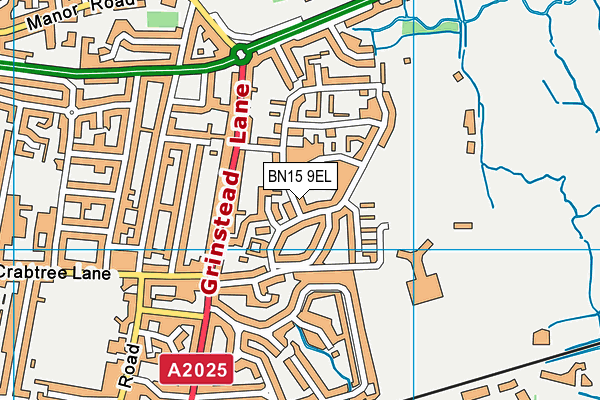 BN15 9EL map - OS VectorMap District (Ordnance Survey)