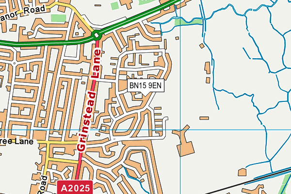 BN15 9EN map - OS VectorMap District (Ordnance Survey)