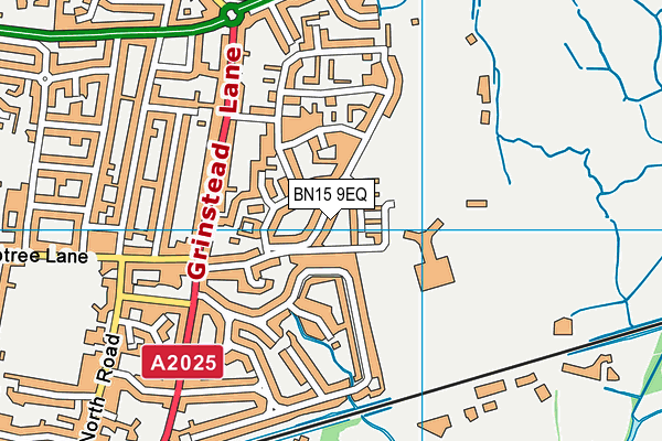 BN15 9EQ map - OS VectorMap District (Ordnance Survey)