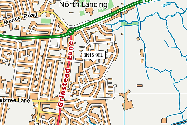 BN15 9EU map - OS VectorMap District (Ordnance Survey)